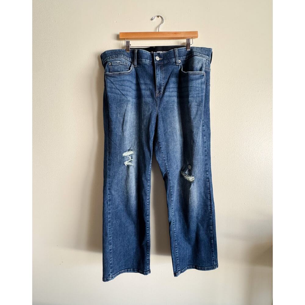 Torrid Bombshell Straight Premium Stretch Distressed High Rise Jeans 24 NWT
